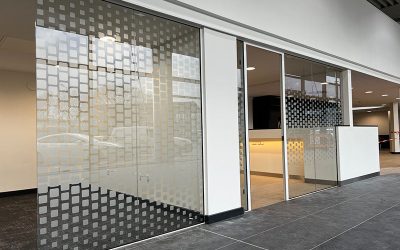 New Installations for Glass Etched Window Graphics